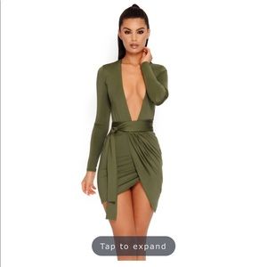 Khaki Drape dress